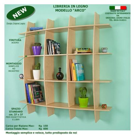 Libreria in Legno Arco