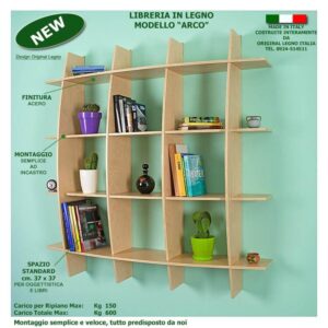 Libreria in Legno Arco
