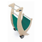 Carrello Portalegna in Legno Telo Verde o Marrone - immagine 7