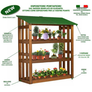 Espositore Portafiori in Legno
