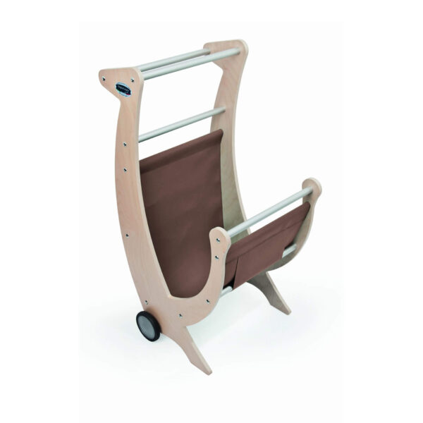 Carrello Portalegna in Legno Telo Verde o Marrone - immagine 6