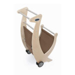 Carrello Portalegna in Legno Telo Verde o Marrone - immagine 8