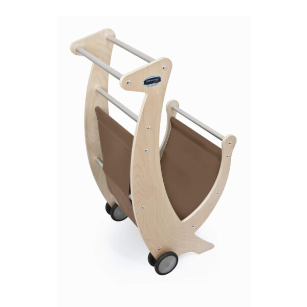 Carrello Portalegna in Legno Telo Verde o Marrone - immagine 8