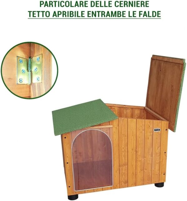 Cucce in Legno Oasi con Veranda Coperta e Lato Riparato in 4 Misure - immagine 7