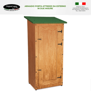 Armadio Porta Attrezzi da Esterno-Giardino in Legno in 2 misure