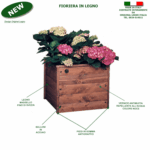 Fioriera in Legno Quadrata - immagine 2