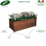 Fioriera in Legno Rettangolare - immagine 2