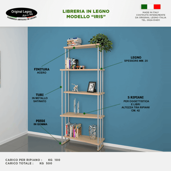 Libreria in Legno Iris - immagine 3