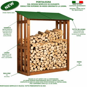 Portalegna in Legno mod. L180