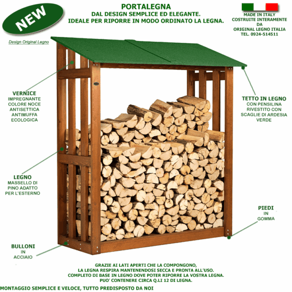 Portalegna in Legno in due Versioni - immagine 5