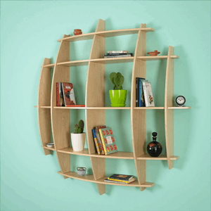 Libreria in Legno Luna